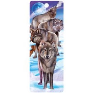Obrázek z Záložka 3D 15,5x5,7cm - vlci (25) 
